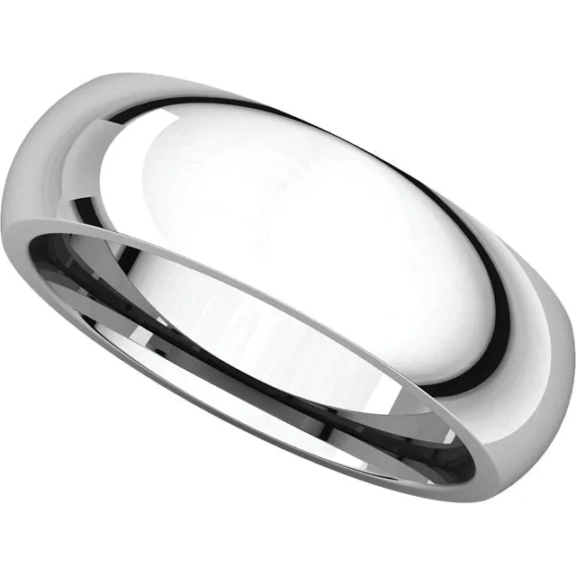 Platinum 6mm Comfort Fit Band, Size 10.5