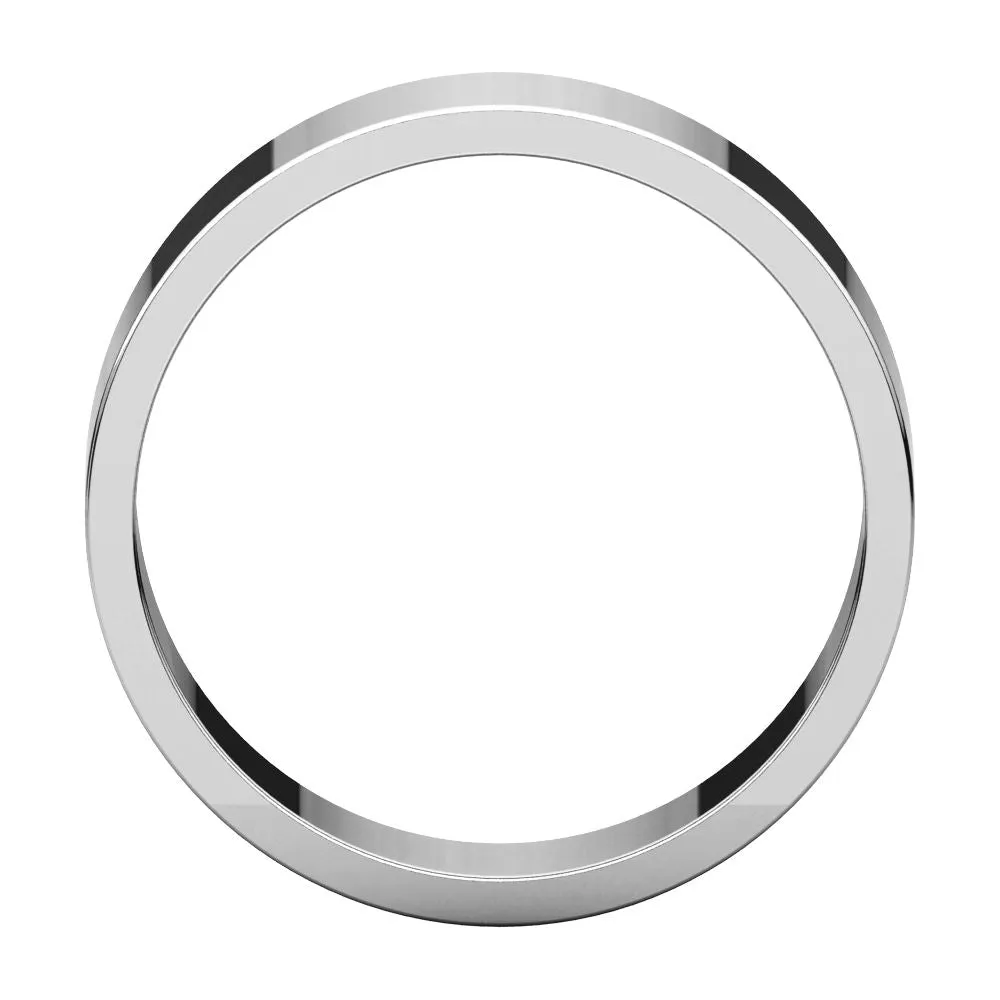 Platinum 6mm Flat Band, Size 12