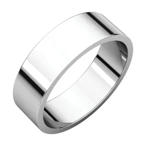 Platinum 6mm Flat Band, Size 12