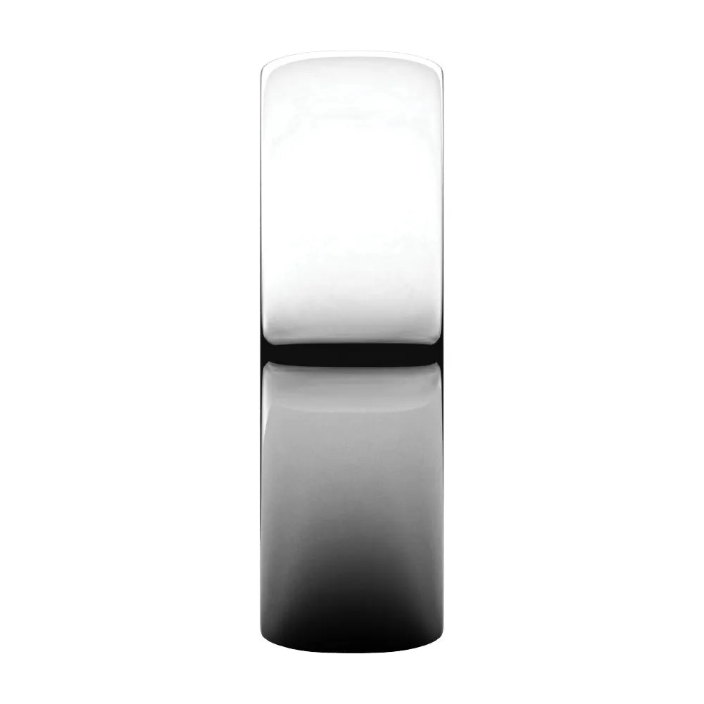 Platinum 6mm Half Round Light Band, Size 9