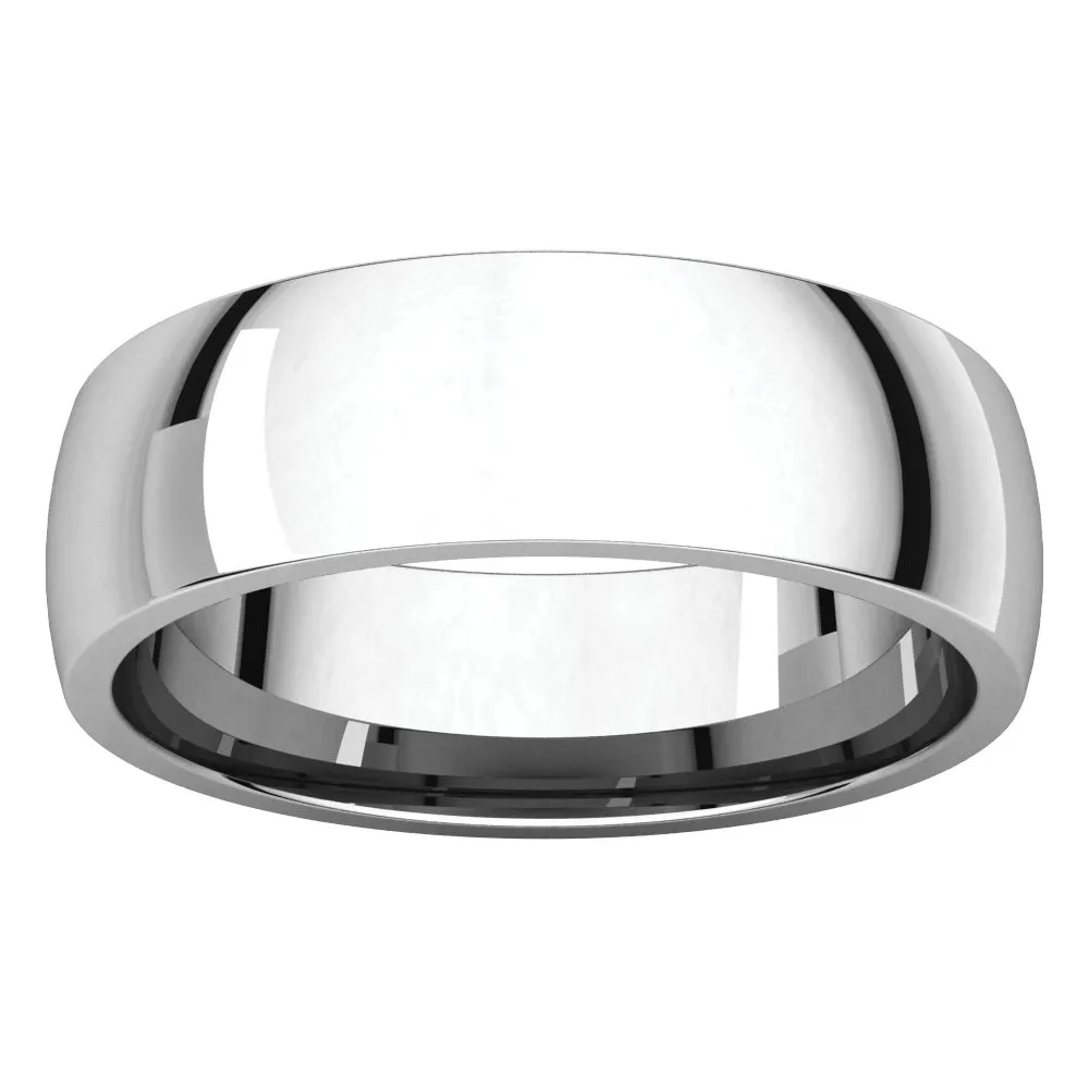 Platinum 6mm Light Comfort Fit Band, Size 10