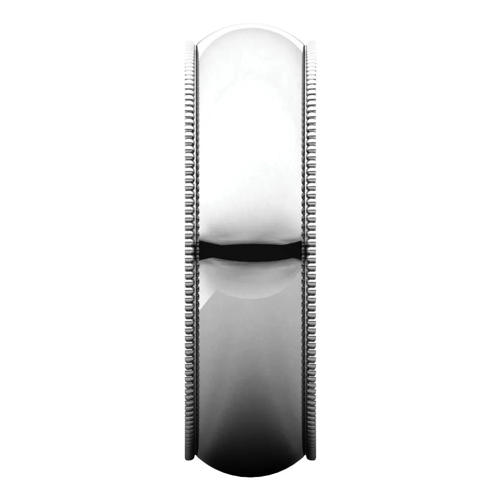 Platinum 6mm Milgrain Band, Size 11