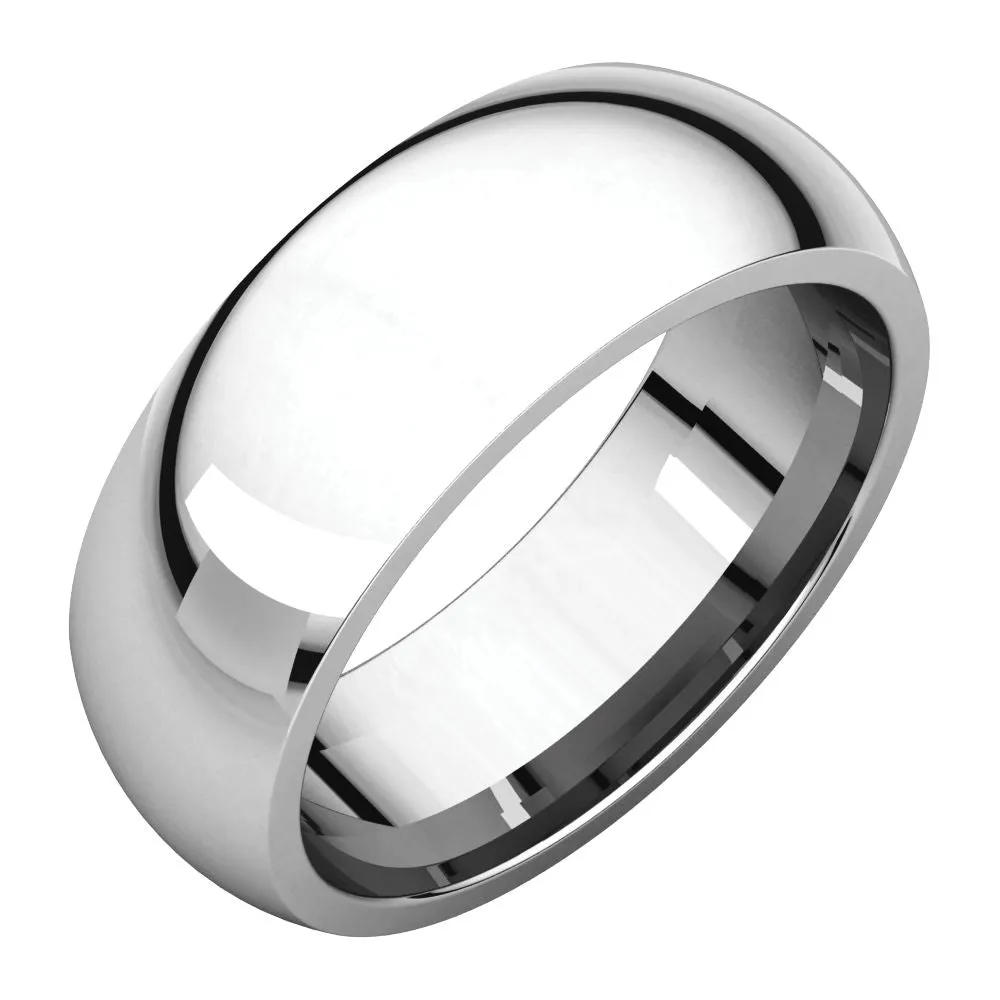 Platinum 7mm Comfort Fit Band, Size 10.5