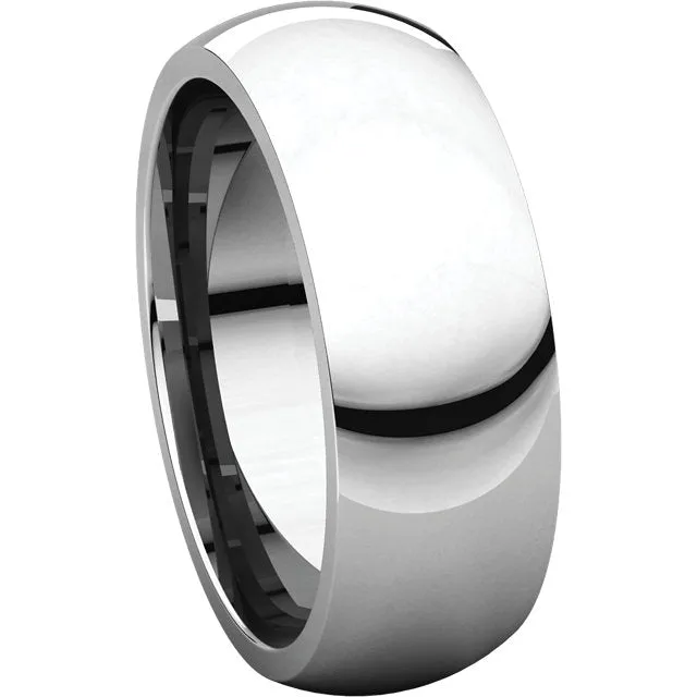 Platinum 7mm Comfort Fit Band, Size 9