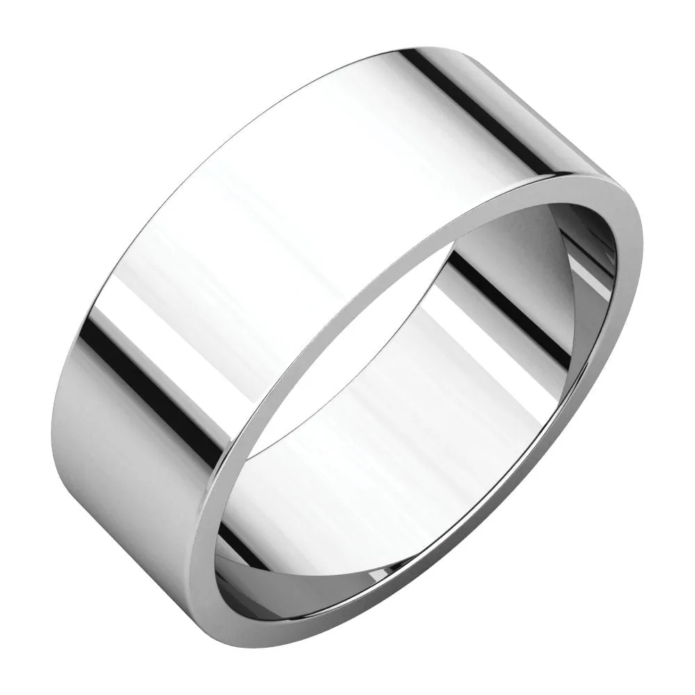 Platinum 7mm Flat Band, Size 6.5