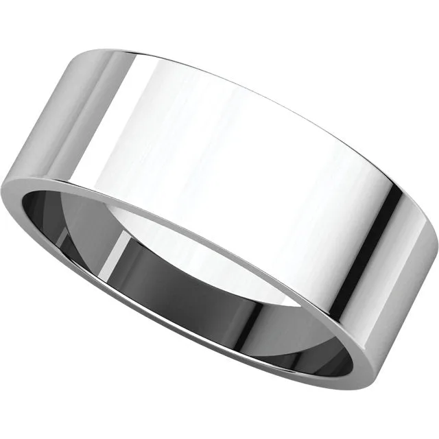 Platinum 7mm Flat Band, Size 6.5