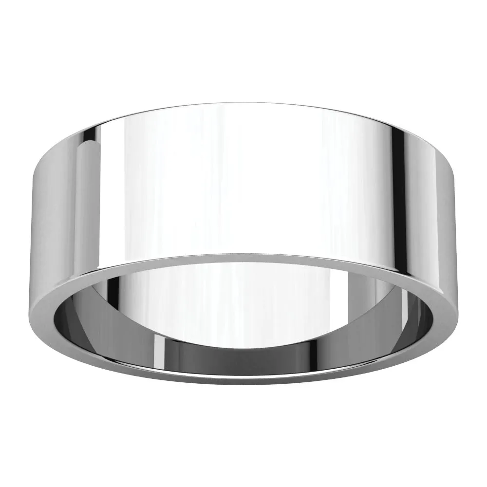 Platinum 7mm Flat Band, Size 6.5