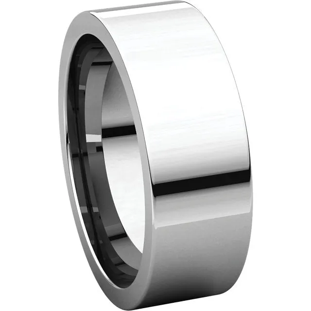 Platinum 7mm Flat Comfort Fit Band, Size 11