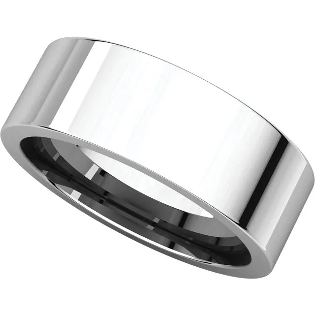 Platinum 7mm Flat Comfort Fit Band, Size 11