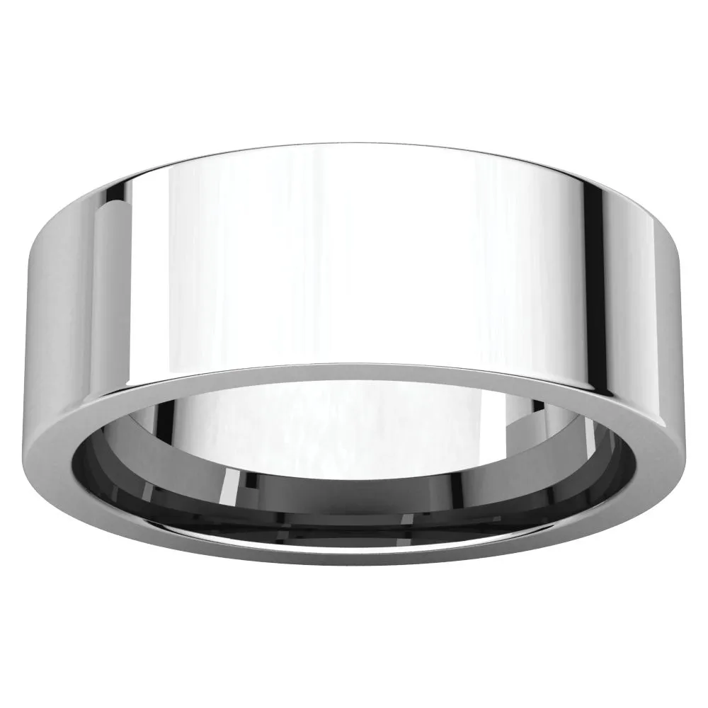 Platinum 7mm Flat Comfort Fit Band, Size 11