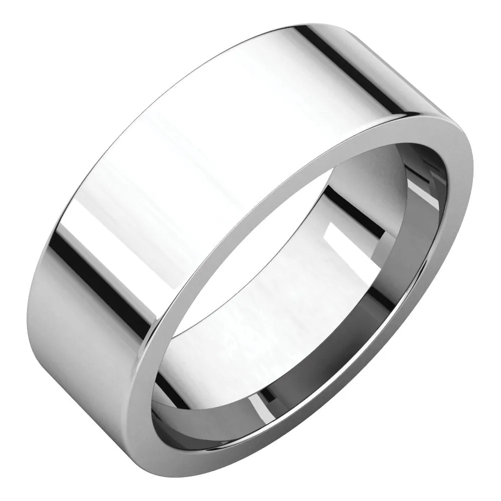 Platinum 7mm Flat Comfort Fit Band, Size 11