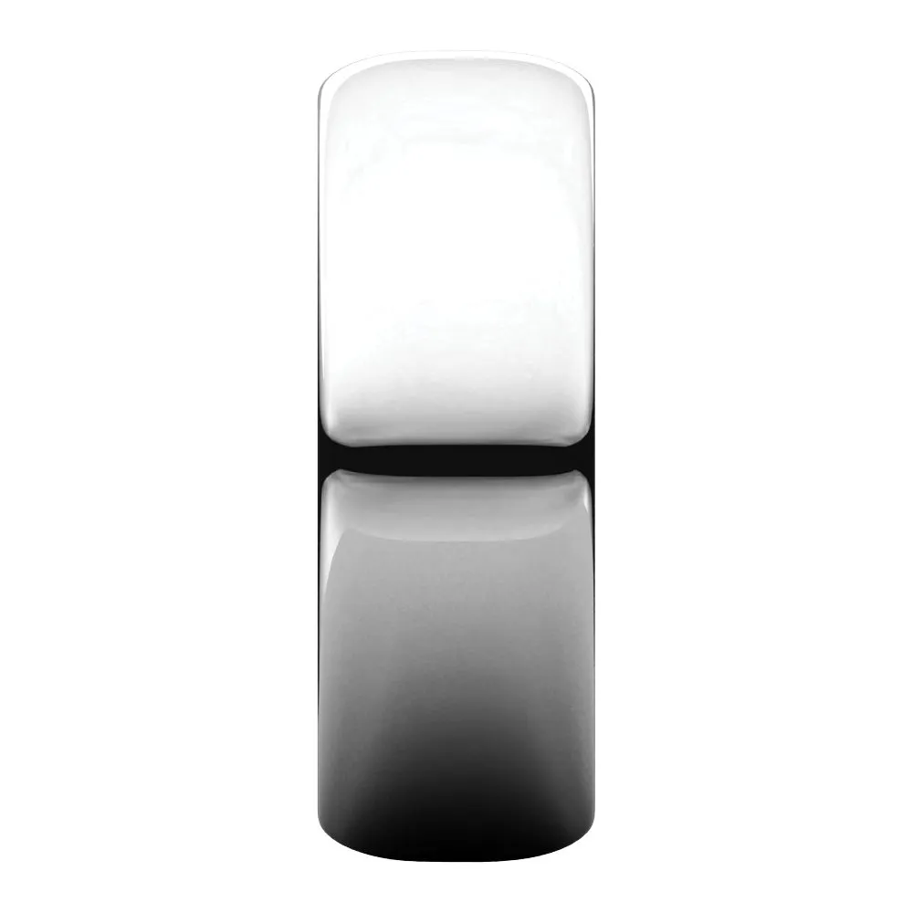 Platinum 7mm Half Round Band, Size 10