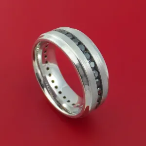 Platinum and Black Diamonds Eternity Ring Custom Made Band