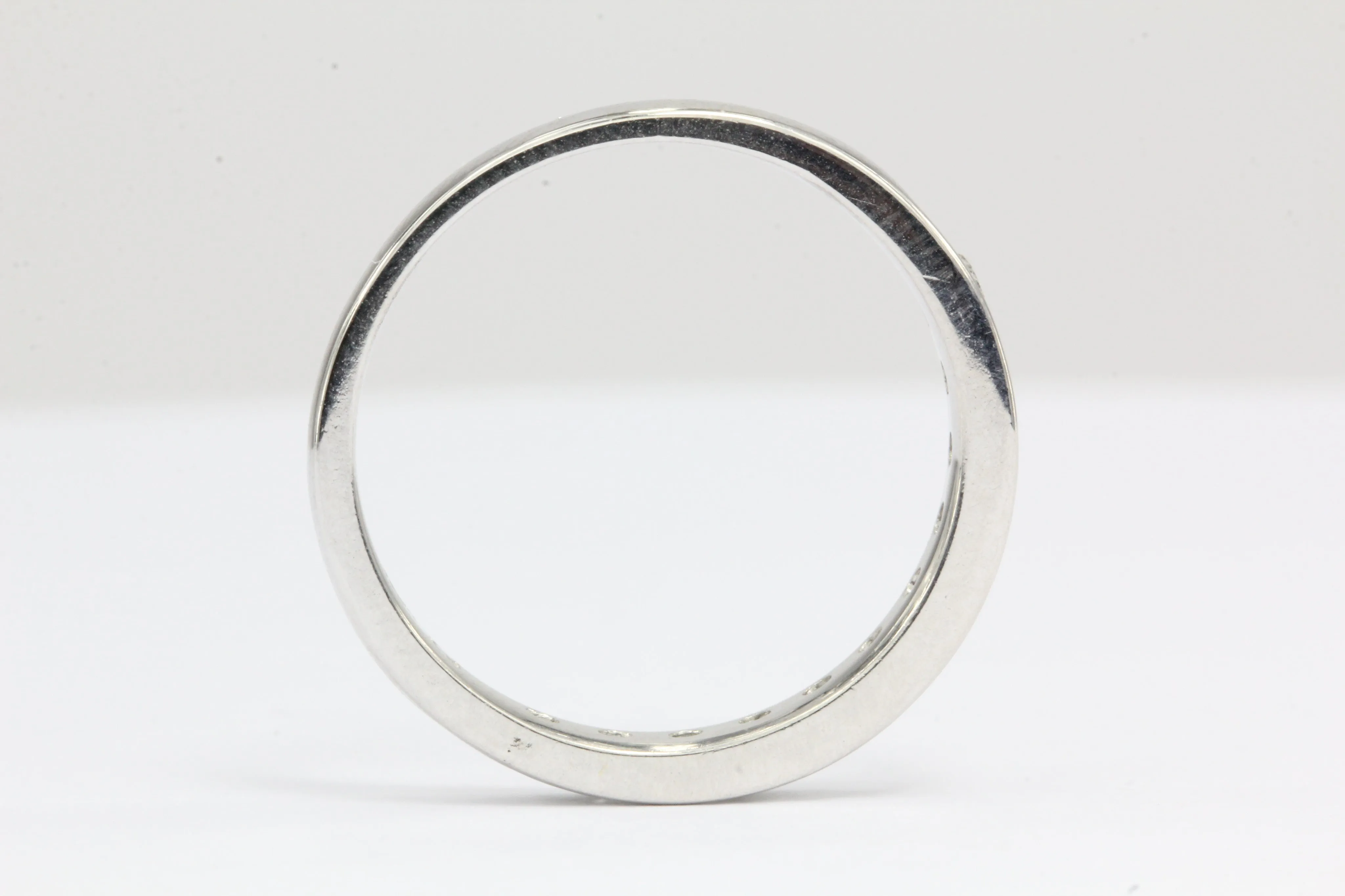 Platinum Diamond Half Eternity Ring Wedding Band Size 7
