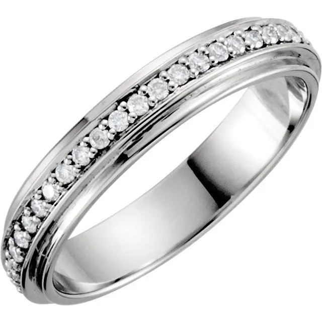 Platinum Eternity 1/3 CTW Diamond Duo Band Size 7