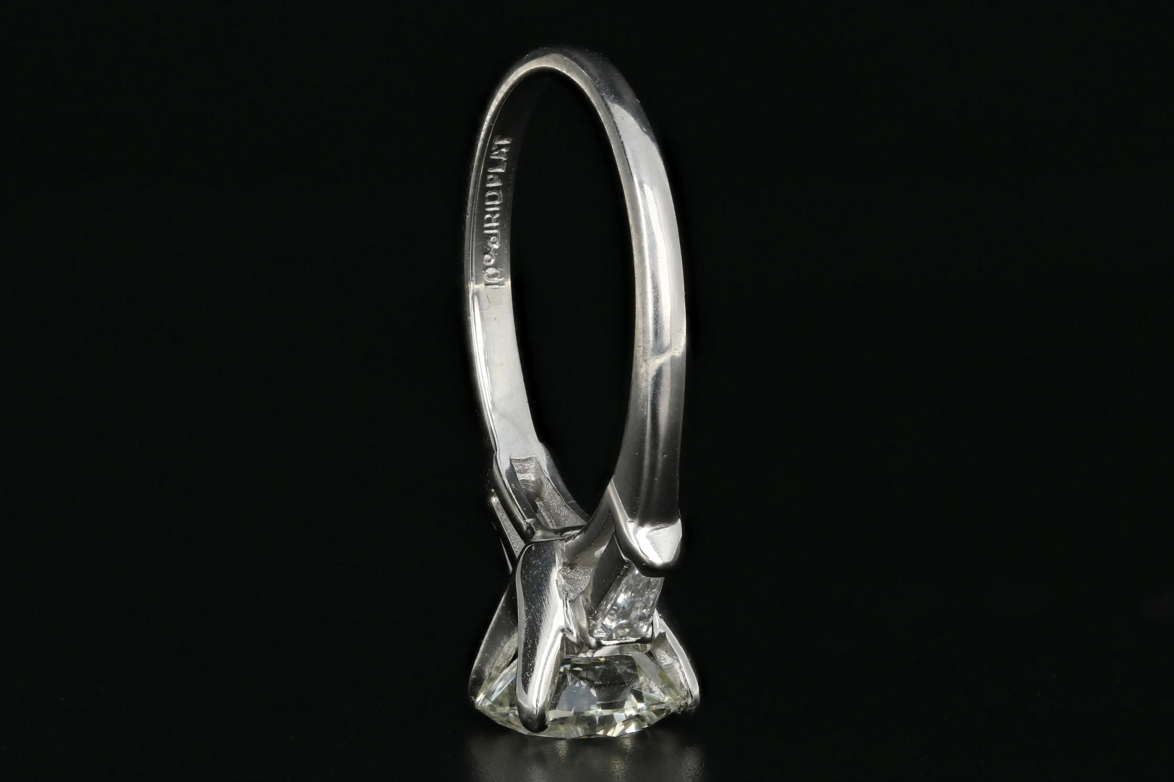 Platinum GIA Cetified 2.01 Carat Round Diamond Engagement Ring