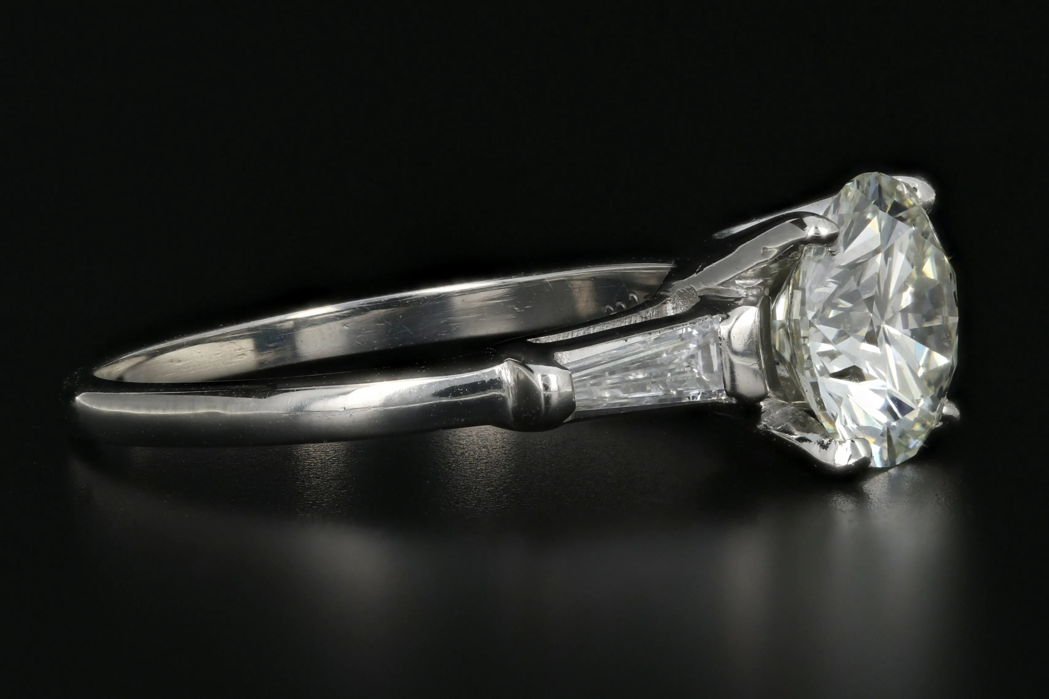 Platinum GIA Cetified 2.01 Carat Round Diamond Engagement Ring