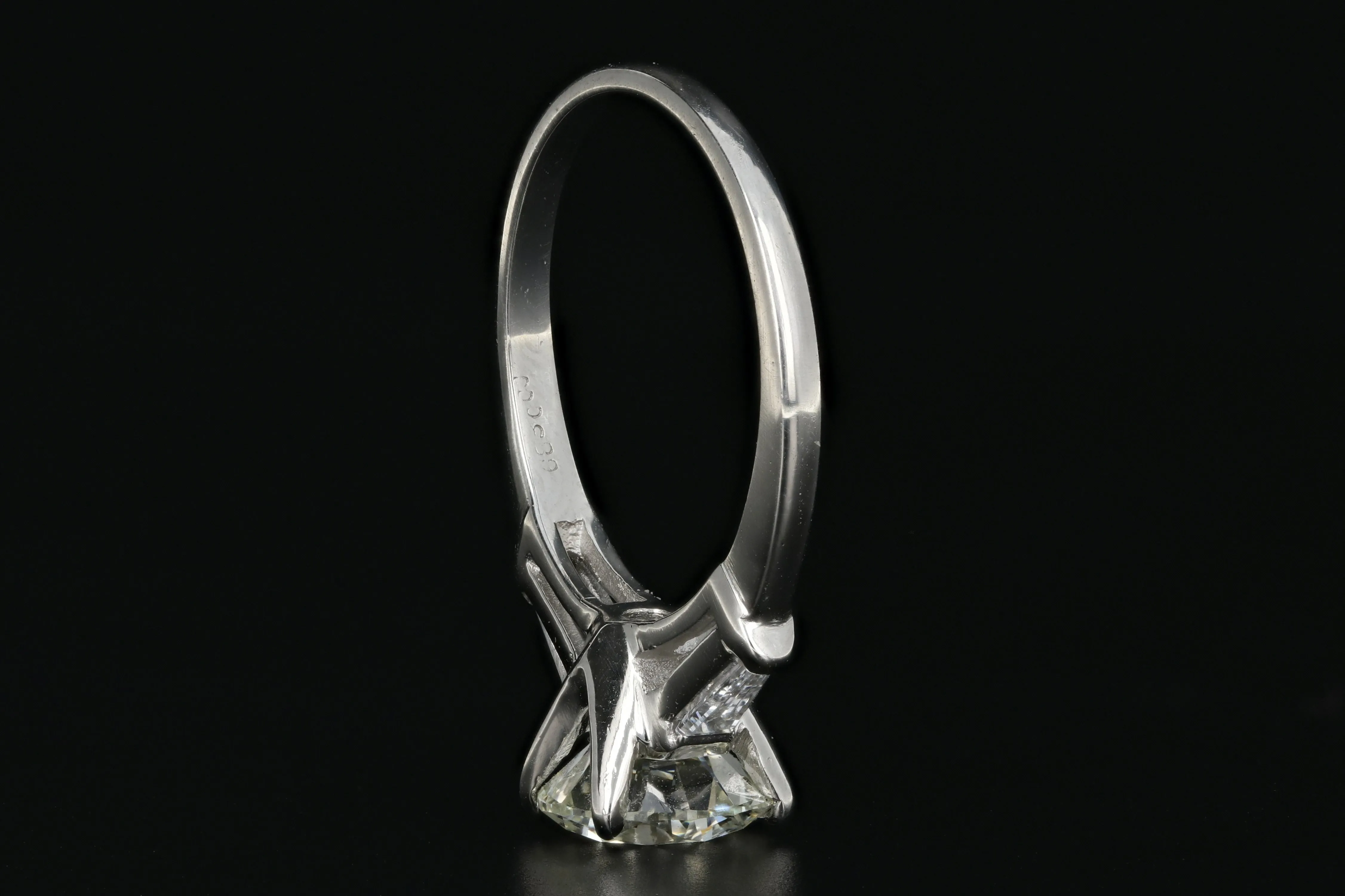 Platinum GIA Cetified 2.01 Carat Round Diamond Engagement Ring