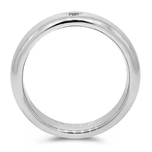 Platinum Mens Diamond Wedding Ring Band 0.30 Ctw