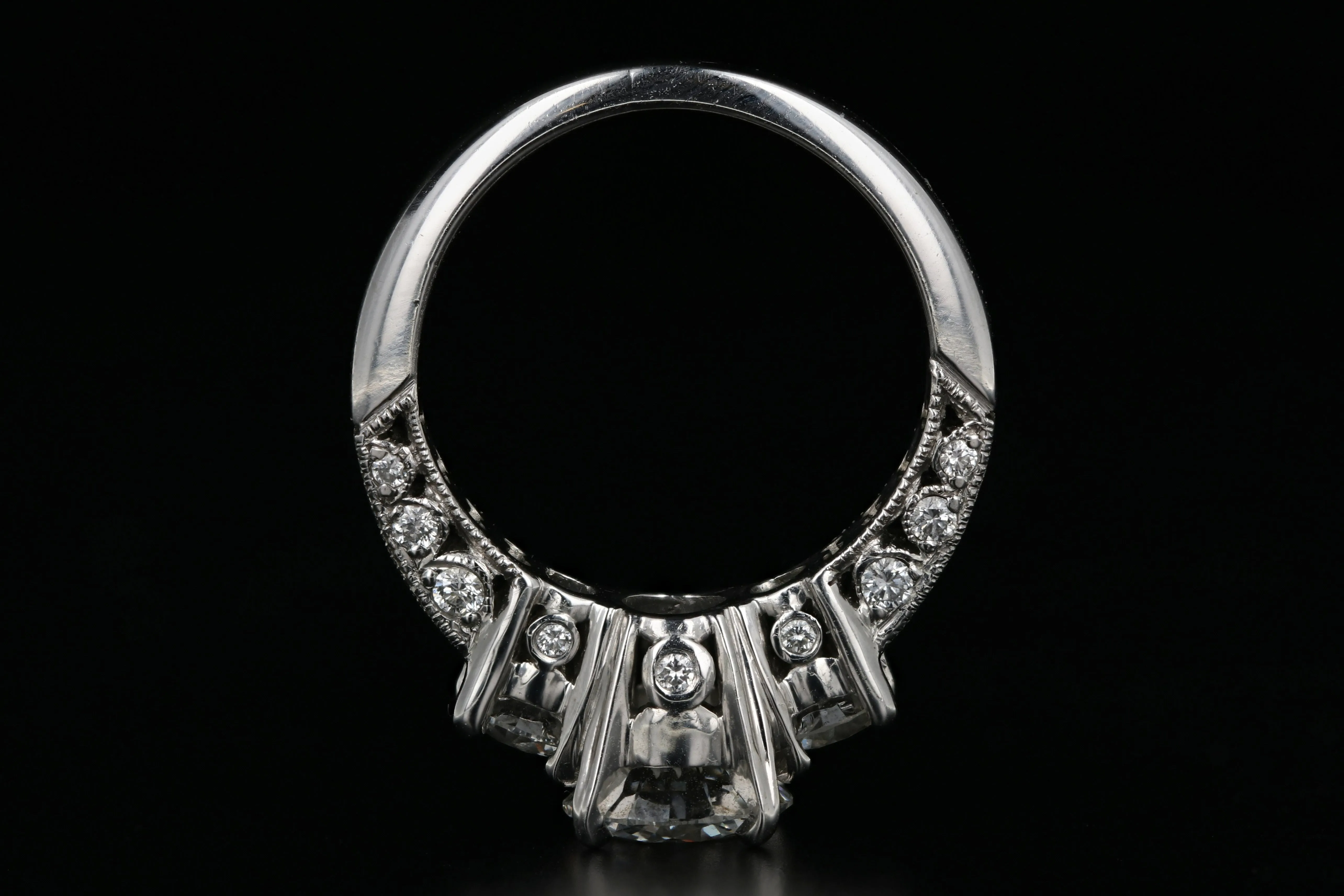 Platinum Tacori 1.54 Carat laser Inscribed Diamond Ring GIA Certified