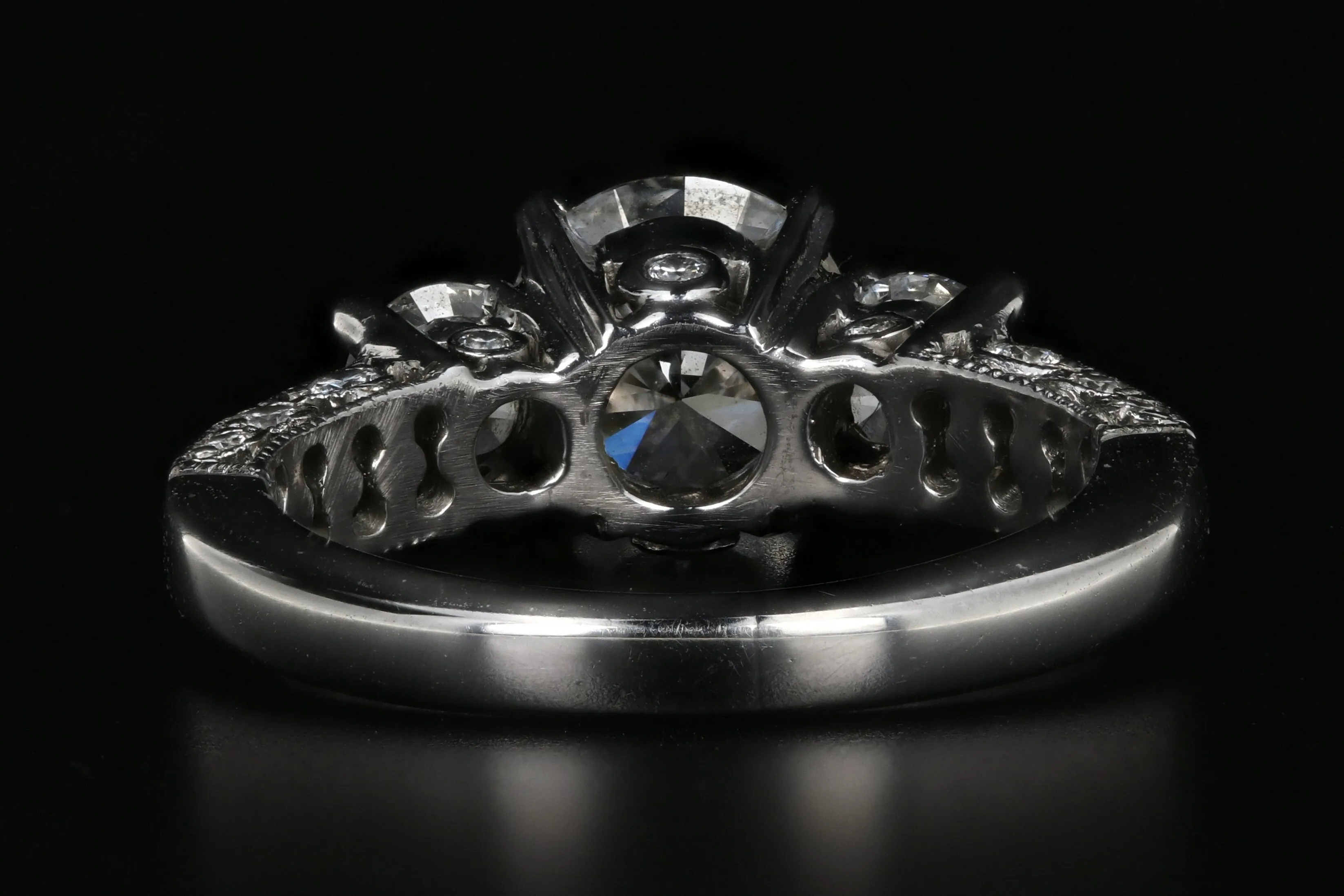 Platinum Tacori 1.54 Carat laser Inscribed Diamond Ring GIA Certified
