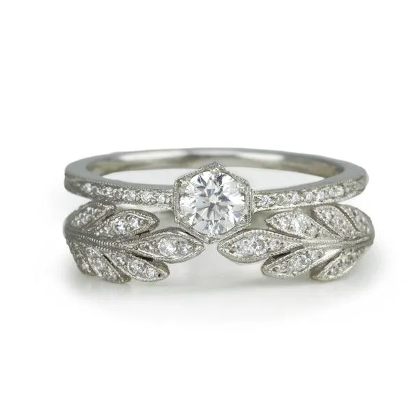 Platinumn Hexagonal Diamond Ring