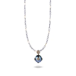 PRIMROSE MARIS TAHITIAN SEMI BAROQUE PEARL PENDANT ONE-OF-A-KIND