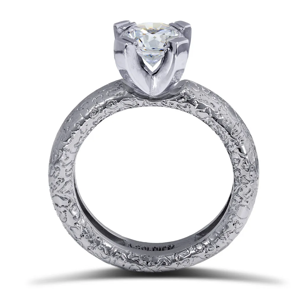 Princess Cora Texture Engagement Ring