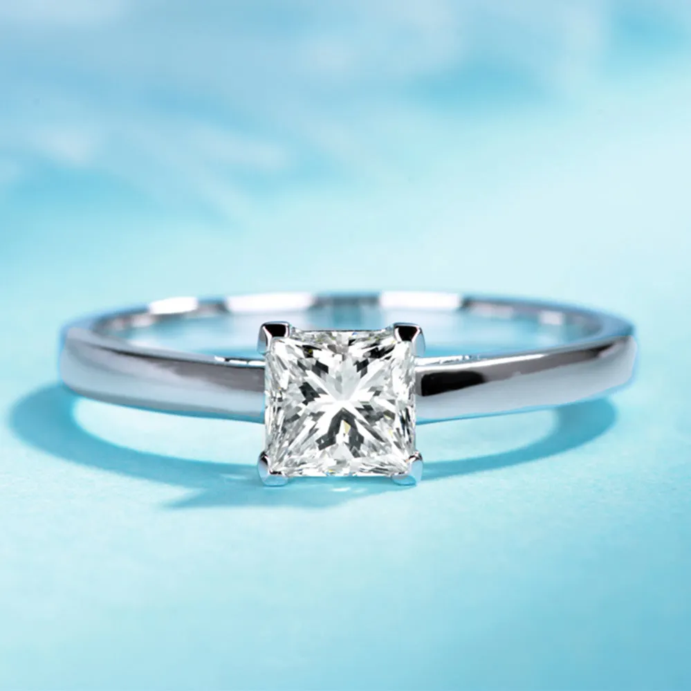 Princess Cut GIA Diamond Engagement Ring