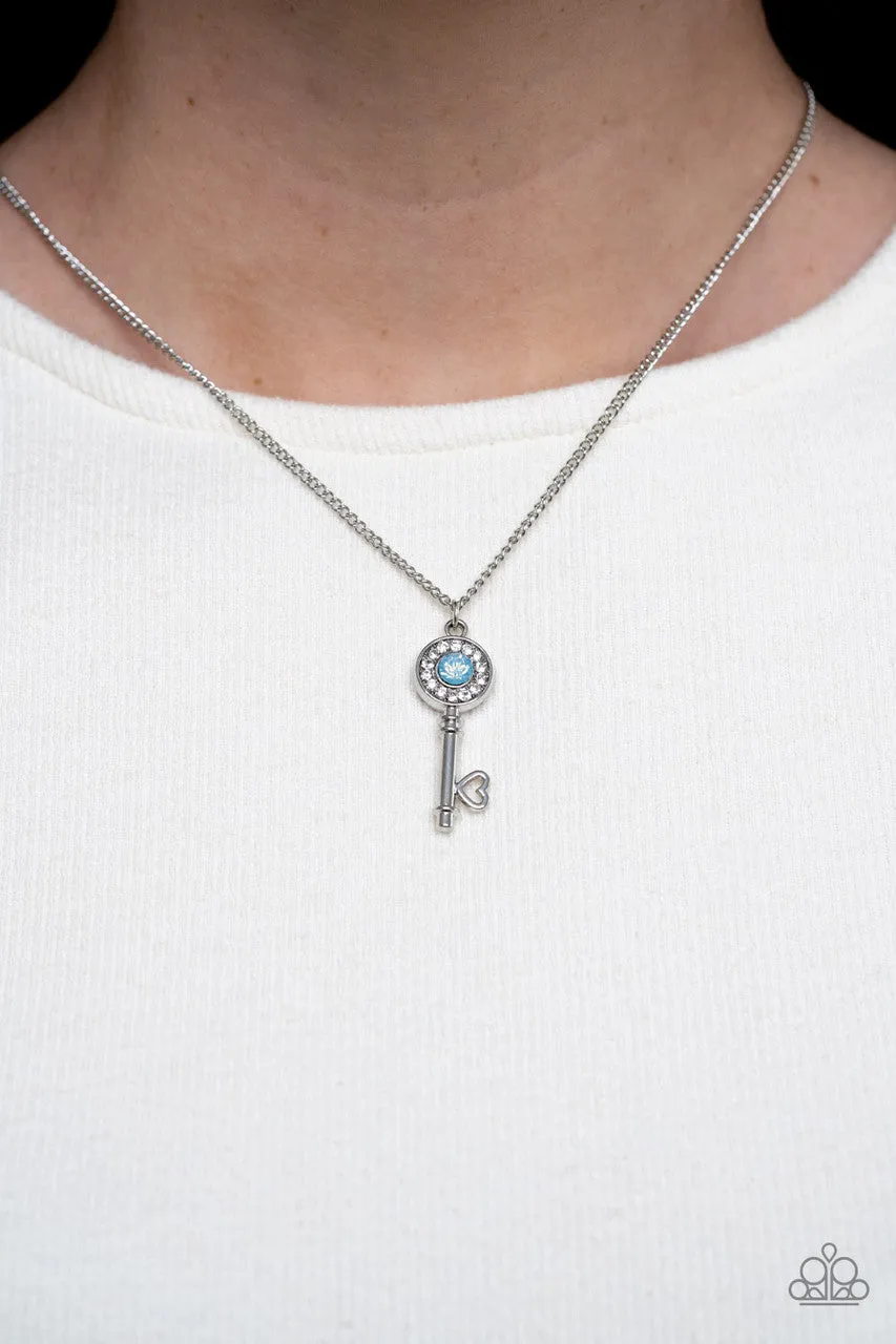 Prized Key Player Blue Paparazzi Necklace