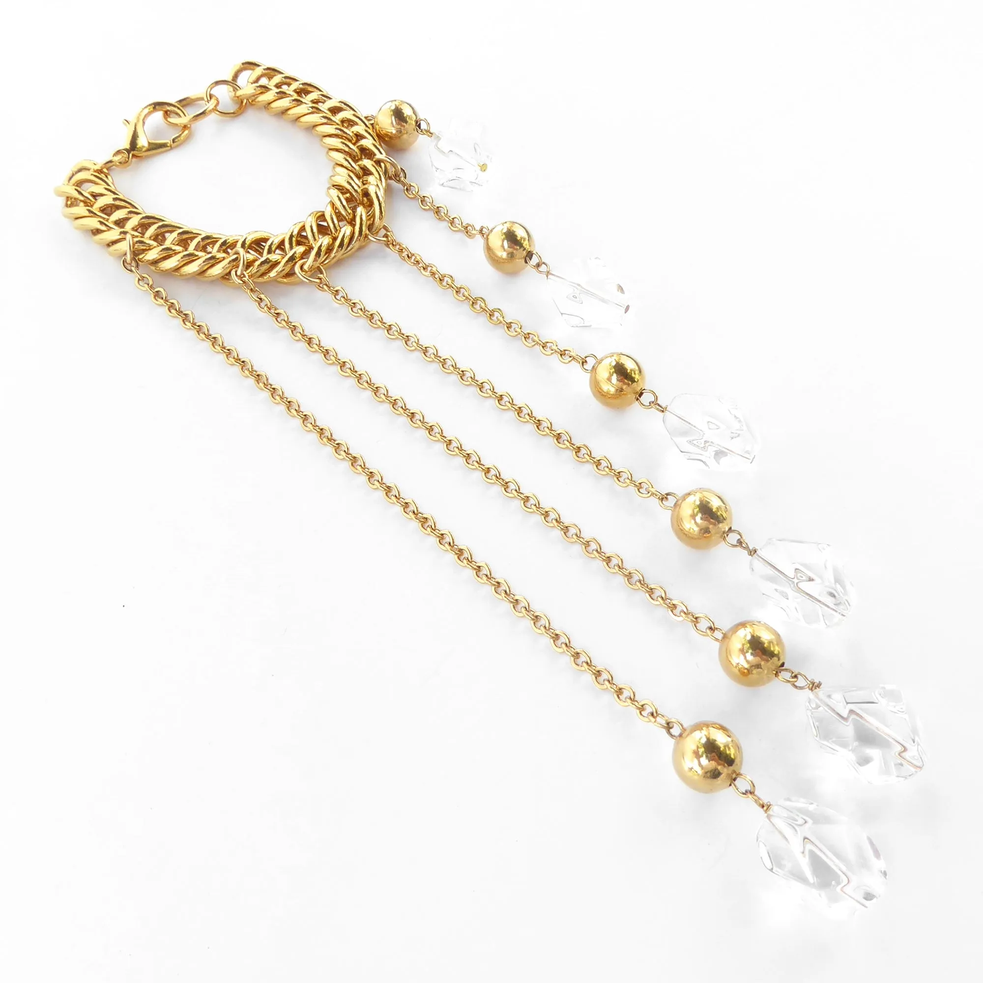 Quartz nugget fringe bracelet