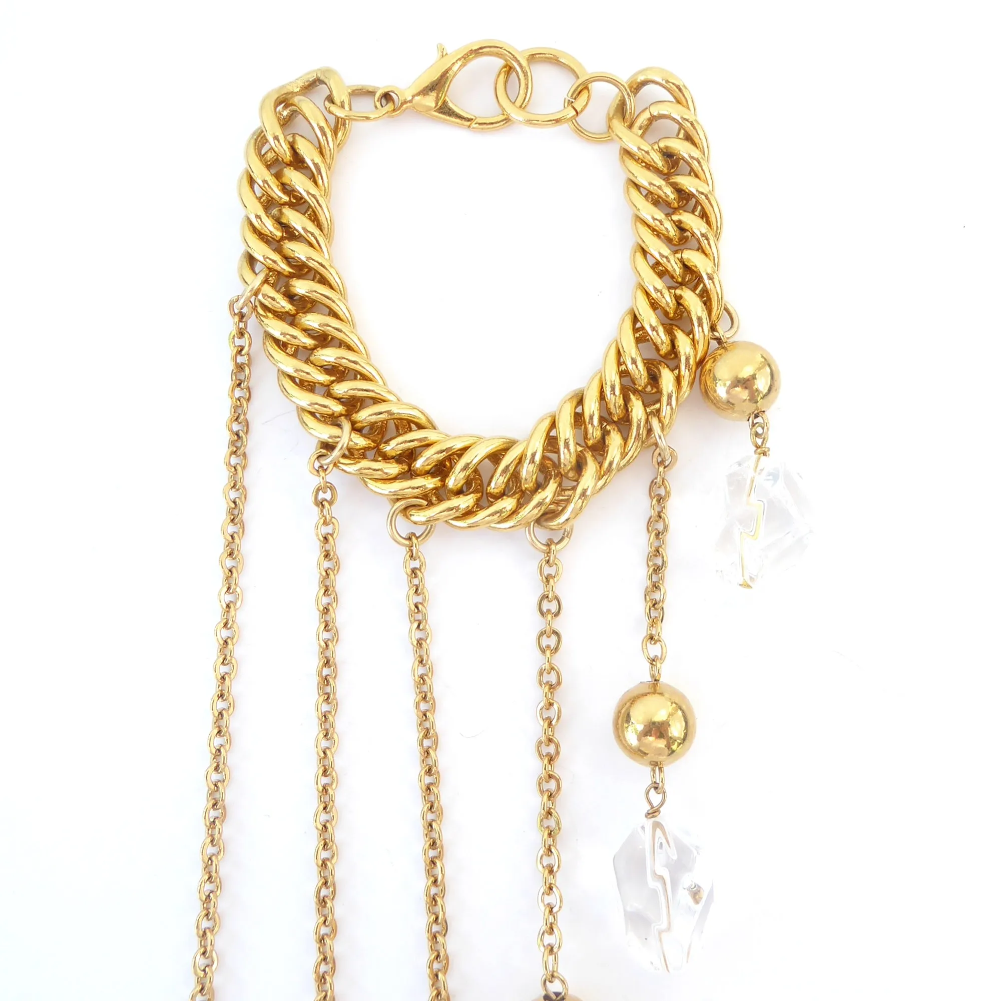 Quartz nugget fringe bracelet