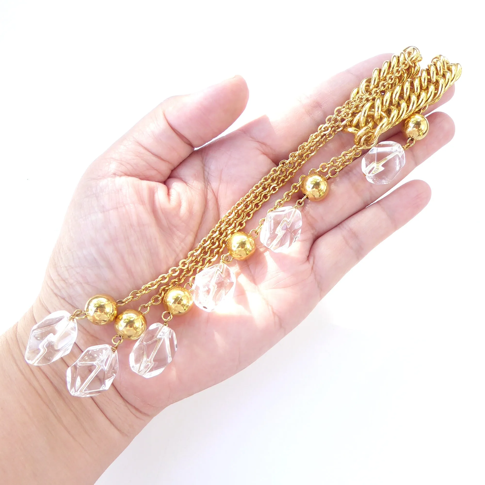 Quartz nugget fringe bracelet