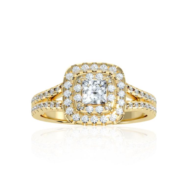 "Princess" Halo Engagement Ring (1Ct. Tw.)