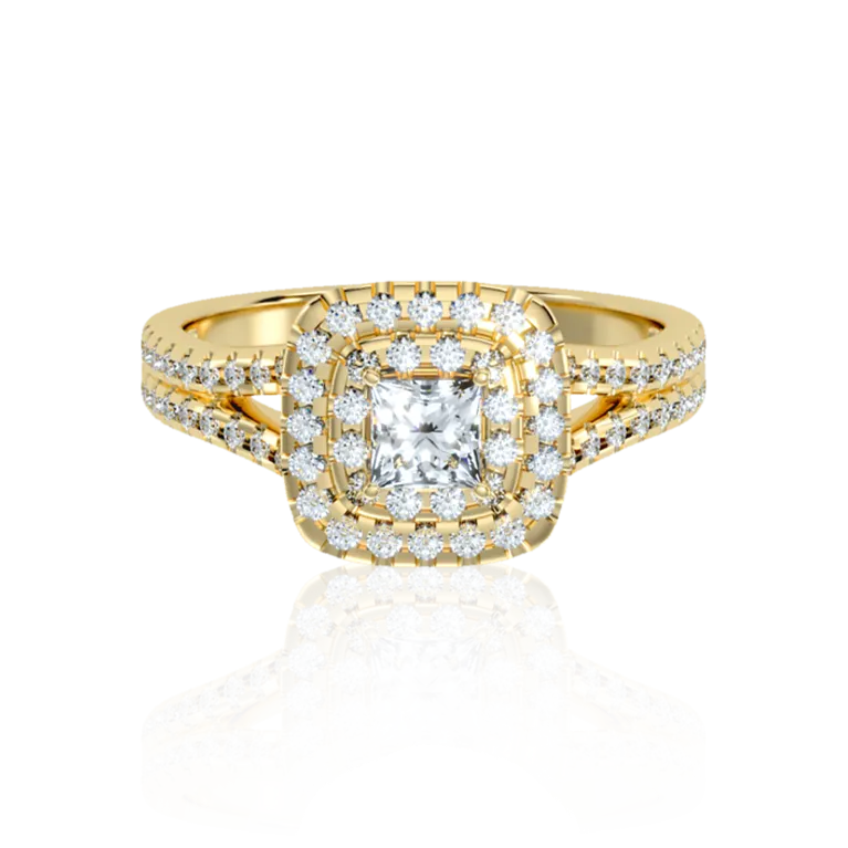 "Princess" Halo Engagement Ring (1Ct. Tw.)