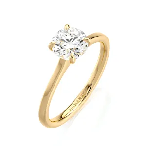 Raised Victoria Solitaire Diamond Ring