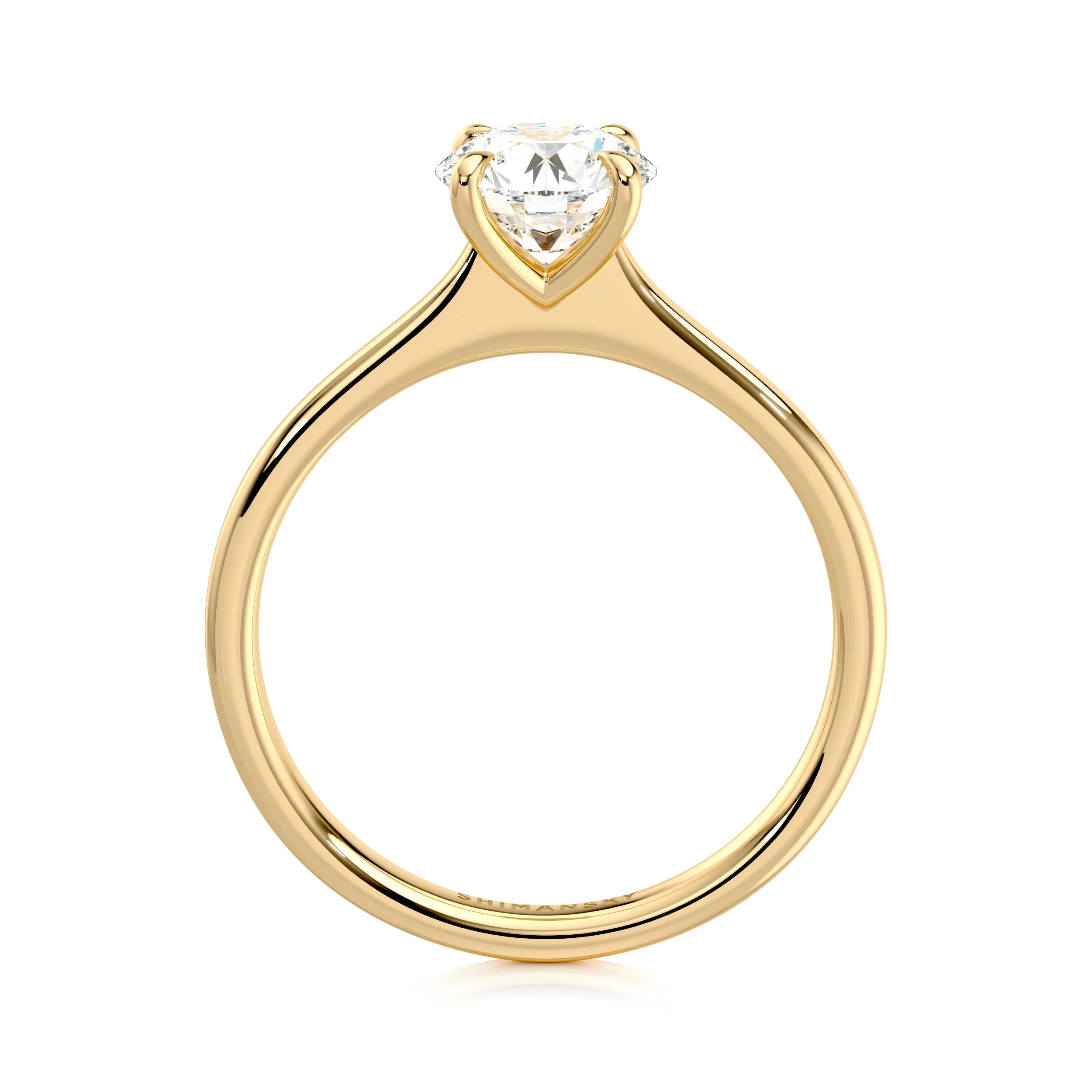 Raised Victoria Solitaire Diamond Ring