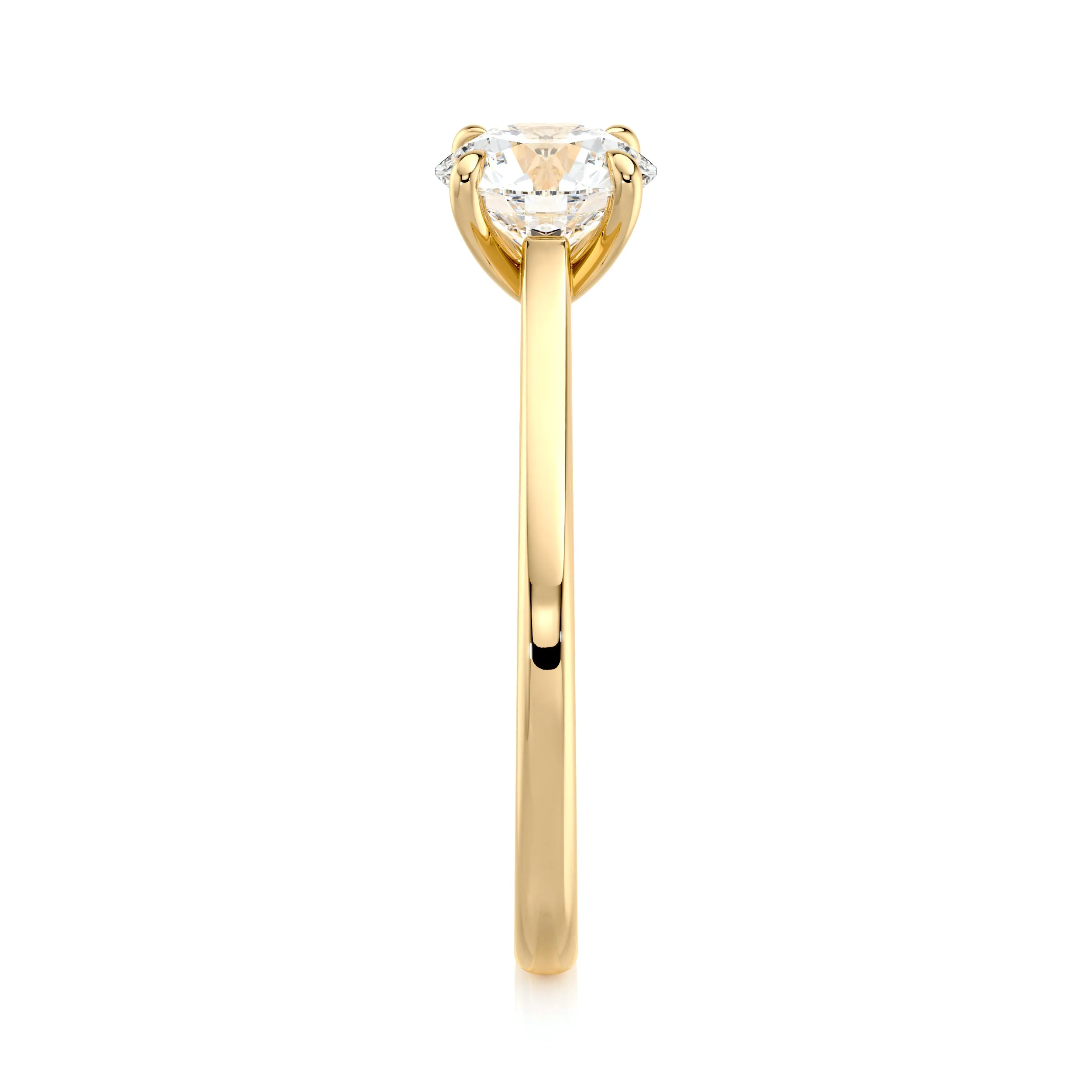 Raised Victoria Solitaire Diamond Ring