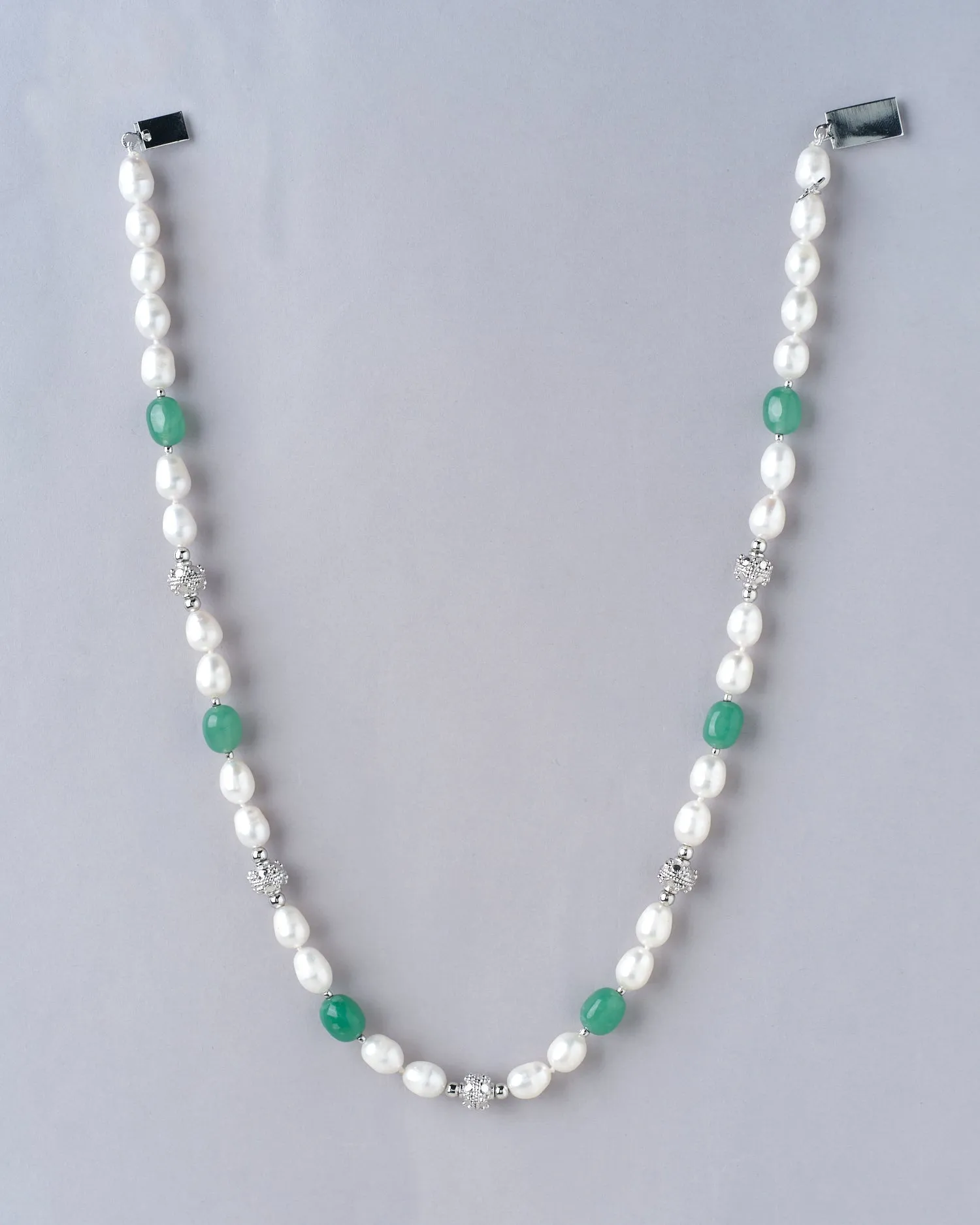 Rasvatta -The Olive Elegance Pearls And Beads Necklace