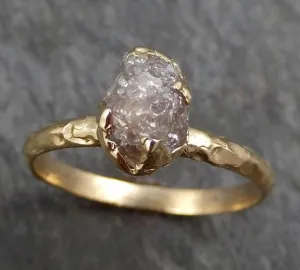 raw diamond engagement ring rough uncut diamond solitaire recycled 14k gold conflict free diamond wedding promise byangeline 0297 Alternative Engagement