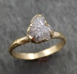 raw diamond engagement ring rough uncut diamond solitaire recycled 14k gold conflict free diamond wedding promise byangeline 0427 Alternative Engagement