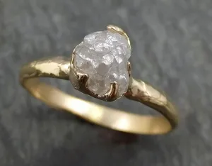 raw diamond engagement ring rough uncut diamond solitaire recycled 14k gold conflict free diamond wedding promise byangeline 0430 Alternative Engagement