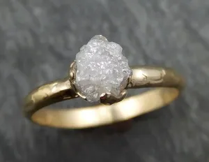 raw diamond engagement ring rough uncut diamond solitaire recycled 14k gold conflict free diamond wedding promise byangeline 0432 Alternative Engagement