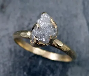 raw diamond engagement ring rough uncut diamond solitaire recycled 14k gold conflict free diamond wedding promise byangeline Alternative Engagement