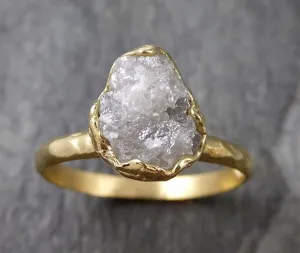 raw diamond engagement ring rough uncut diamond solitaire recycled 18k yellow gold conflict free diamond wedding promise 1313 Alternative Engagement