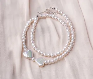 Real white pearl necklace for Girls