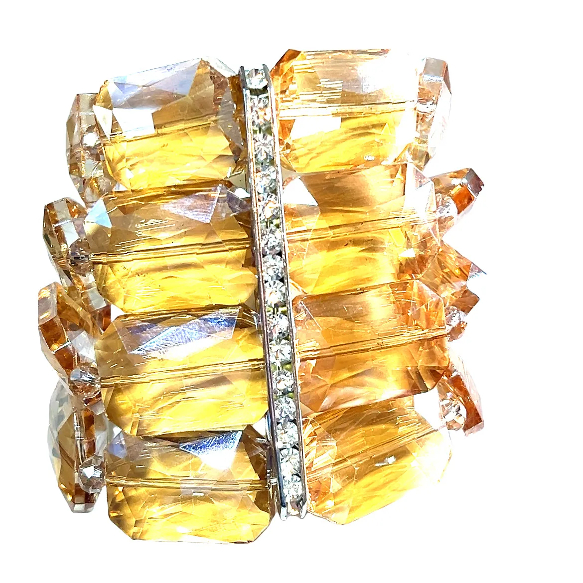 Rectangle Crystal Statement Bracelet