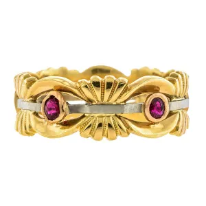 Retro Ruby Band Ring