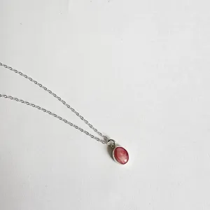 Rhodochrosite Sterling Silver Pendant