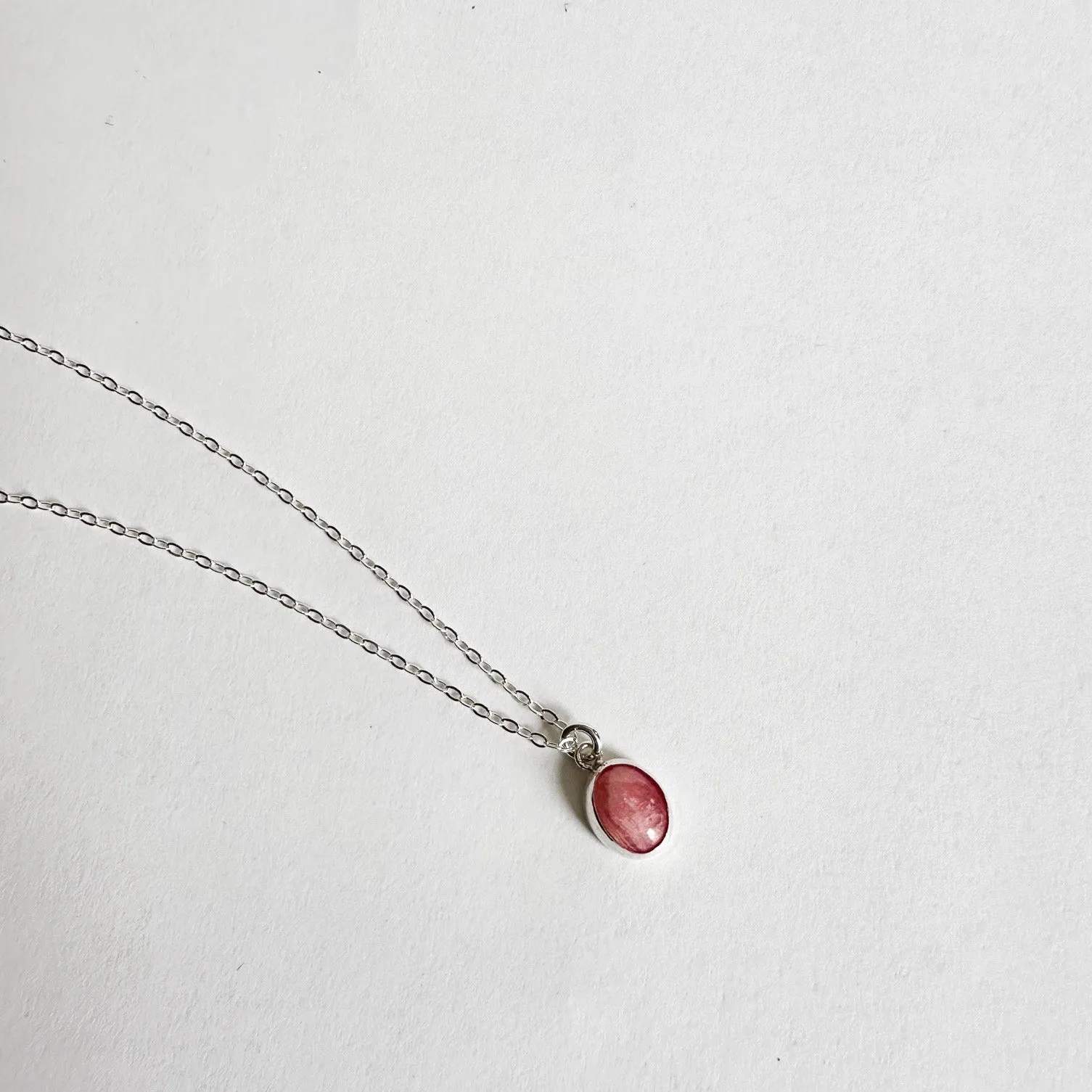 Rhodochrosite Sterling Silver Pendant
